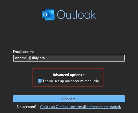 Add Outlook account