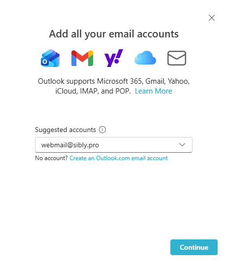 Add Outlook account