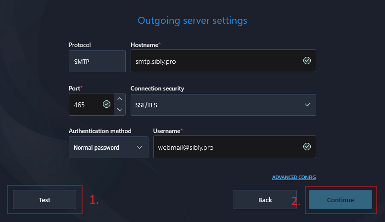 Add Thunderbird account